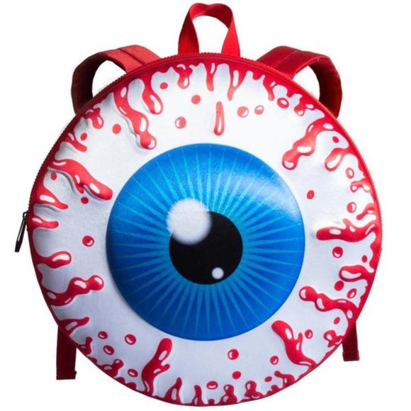 Eyeball Backpack Red Goth Fashion - Picture 1 of 1